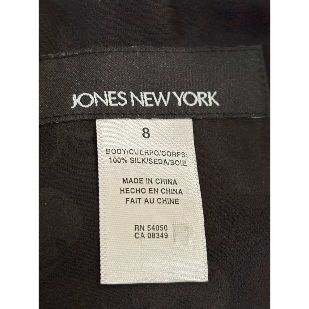 Jones NY 100% Silk Floral Handkerchief Hem Maxi dress Romantic Boho Size 8 - Picture 5 of 5